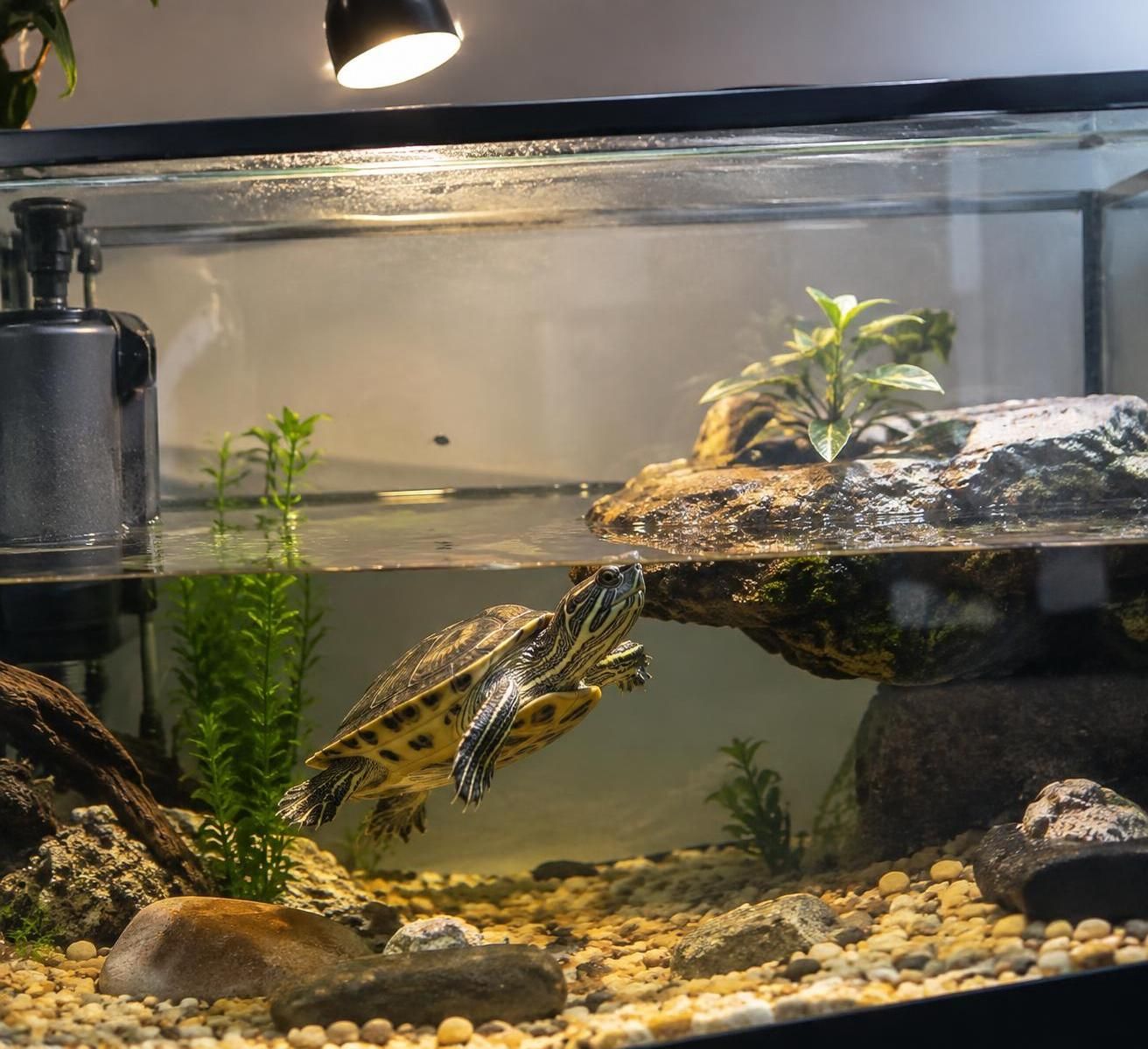 Tortue d'eau : prix et coût d'installation 2 découvrez le prix d’une tortue d’eau et le coût de son installation : aquarium, équipement et budget à prévoir pour l’accueillir dans de bonnes conditions.